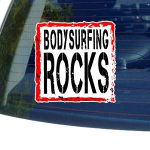  Bodysurfing Rocks   Window Bumper Laptop Sticker 