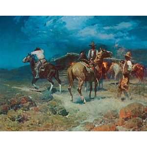  THE PONY EXPRESS BY FRANK TENNEY JOHNSON CANVAS 