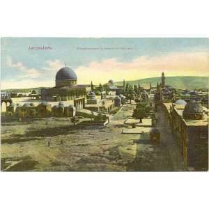 1920s Vintage Postcard The Site of Solomons Temple Jerusalem Israel