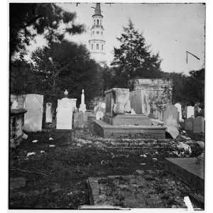 Charleston,South Carolina. Ruins of bombarded graveyard  
