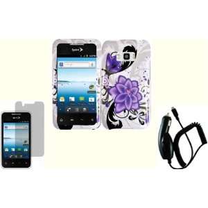   Case Cover+LCD Screen Protector+Car Charger for LG Optimus Elite LS696