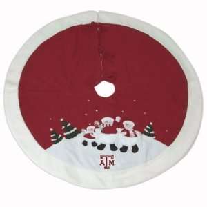  Texas A&M Aggies NCAA Snowman Holiday Tree Skirt (48 