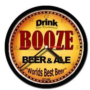  BOOZE beer and ale cerveza wall clock 