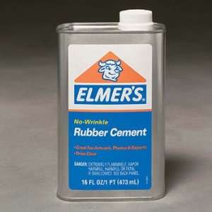  4 Pack ELMERS   BORDEN RUBBER CEMENT CAN 16OZ. Everything 