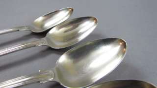 Set Georgian English Sterling Silver Tablespoons Eaton Threaded  