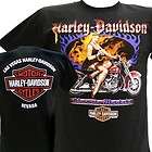   Davidson Las Vegas Dealer Tee T Shirt Pinup Girl BLACK MEDIUM #BRAVA1