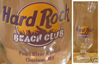 Hard Rock CHOCTAW Beach Club 9 HURRICANE GLASS   MINT PEARL RIVER 
