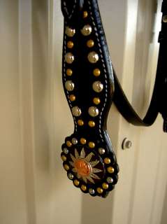 COWBOY HORSE BRIDLE WESTERN LEATHER WORKING HEADSTALL TACK BLACK RODEO 