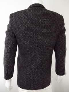   blazer jacket 100% wool speckled black Gianpaulo S 38R 38 R  