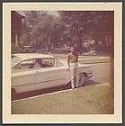 Vintage Color Car Photo Black School Boy w/