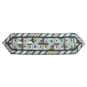  Patch Magic Diamond Log Cabin Table Runner, 72 Inch by 16 