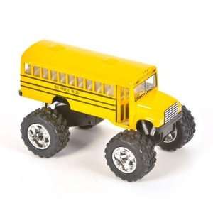  5 Metal Diecast Big Wheel School Bus Case Pack 12 