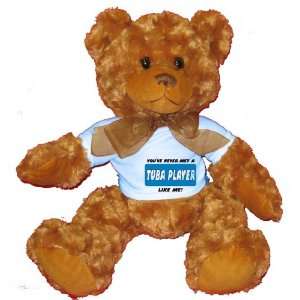   TUBA PLAYER LIKE ME Plush Teddy Bear with BLUE T Shirt Toys & Games