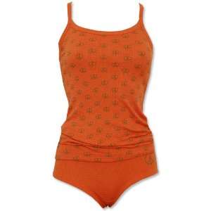   Fire Orange Thermal Cami and Boyshort   Final Sale