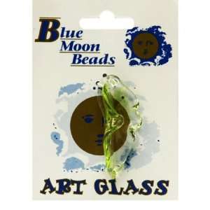  Blue Moon Long Leaves Glass Pendant   Green
