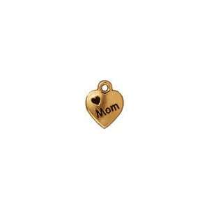  TierraCast Antique Gold (plated) Love Mom Charm 10x12mm 