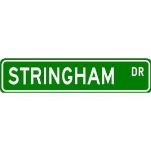  STRINGHAM Street Sign ~ Personalized Family Lastname Sign 
