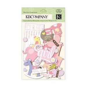  K&Company Cardstock Die Cuts Itsy Bitsy Baby Girl; 3 Items 
