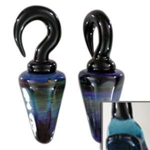  Geometric Handmade Glass Weight Tappers   0G (8mm)   Sold as a Pair