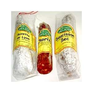 Trio of Dry Sausages (salami)  Grocery & Gourmet Food