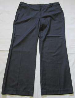 Slacks Pants Merona Gray w/ Blue & Tan Pin Stripes 18 Dress  
