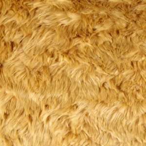  60 Wide Faux Fur Crushed Rabbit Caramel Fabric By The 