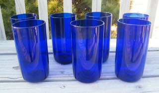 Pc. COBALT BLUE RITZ DEPRESSION GLASS 12 oz WATER TUMBLER Matches 