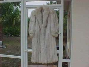 Fur Blue Fox full length Coat only worn 4 times Excellent large  