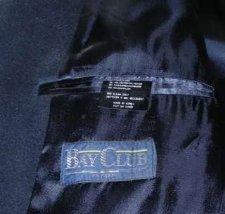   AND CASHMERE Long Coat For Men BAY CLUB 38 REGULAR NAVY Blue  