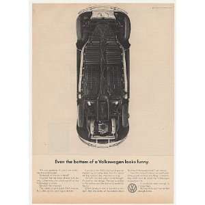   VW Volkswagen Beetle Bug Bottom Looks Funny Print Ad