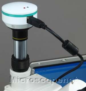 5x 80x Boom Stand Stereo Microscope 144 LED +2MP Camera  