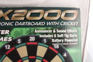   LX2000 LCD Electronic Dartboard With Cricket 8 Player 13 Games  