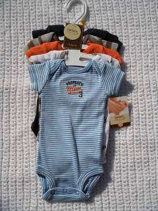 Carters 5 Pack NEWBORN Baby Boy Sports Onesie Bodysuits  