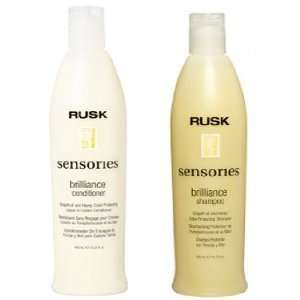  Rusk Brilliance Shampoo & Conditioner Set, 13.5oz Each 