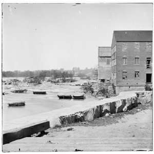Civil War Reprint Richmond, Virginia. View on James River at Haxalls 