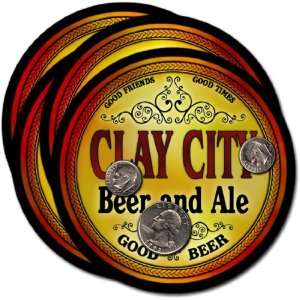  Clay City , IN Beer & Ale Coasters   4pk 