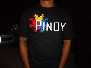 Pinoy Sun & Stars Flag Filipino Back T shirt S M L XL 2XL 3XL 4XL 