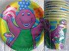 Barney Party Supplies 8 PLATES CUP birthday Celebration