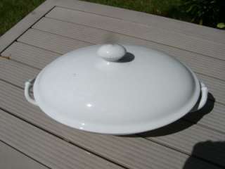 EXCELLENT 1870 ENGLISH T.R. BOOTE WHITE IRONSTONE COVERED DISH SENATE 