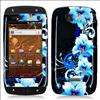 Blue Flower Case Cover T Mobile Samsung SideKick 4G+LCD  