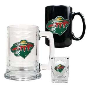  Minnesota Wild NHL 15oz Tankard, 15oz Ceramic Mug & 2oz 