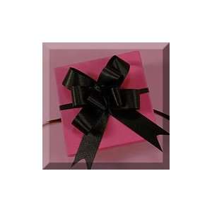   Black Satin Fabric Butterfly Pull Bow