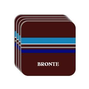 Personal Name Gift   BRONTE Set of 4 Mini Mousepad Coasters (blue 