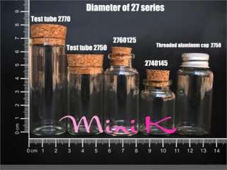 500p Clear Glass Bottle Cork 30ml Test tube 2770  