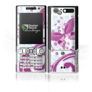  Design Skins for Sony Ericsson T700   Pink Butterfly 
