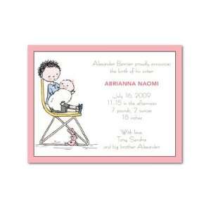   Girl Birth Announcements   Brotherly Love Rose By Petite Alma Baby