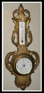 Antique 18th C Louis XV Style Gilt wood Bourgeois Barometer  