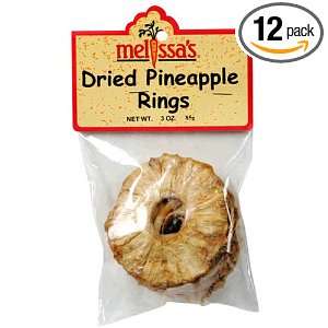 Melissas Dried Pineapple Rings, 3 Ounce Grocery & Gourmet Food