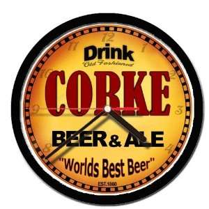  CORKE beer and ale cerveza wall clock 