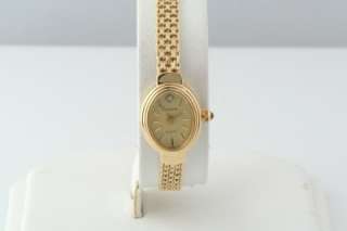   Geneve 14K Yellow Gold w/ Diamond Accent Wrist Watch Swiss Quartz